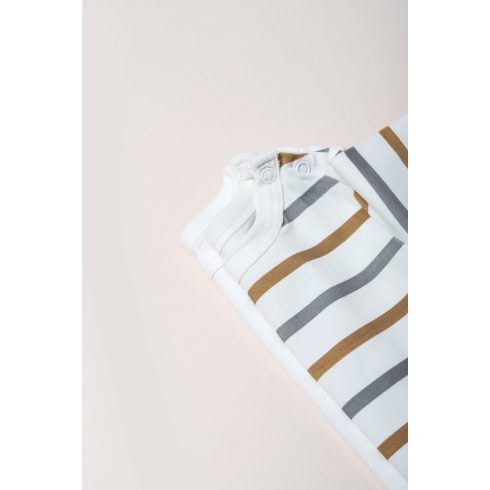 Baba kombidressz szett 2 db. fehér, csíkos