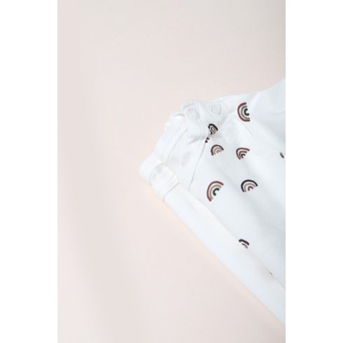 Szivárvány mintás baba kombidressz részlet