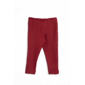Bordázott lány leggings bordó színben