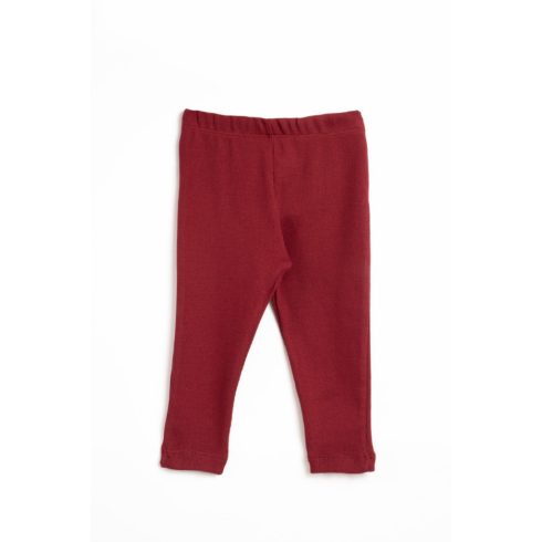 Bordázott baba leggings bordó színben