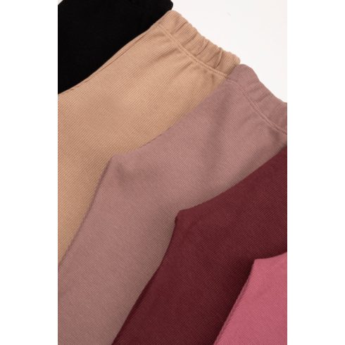 Bordázott baba leggings bordó színben