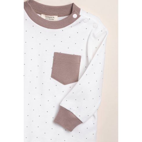 Apró pöttyös mintás baba pizsama