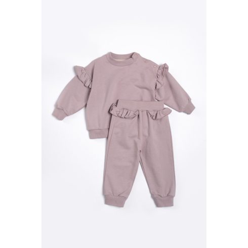 Kétrészes lány együttes, pulóver és nadrág lila színben