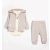 Háromrészes kardigános baba szett, bézs