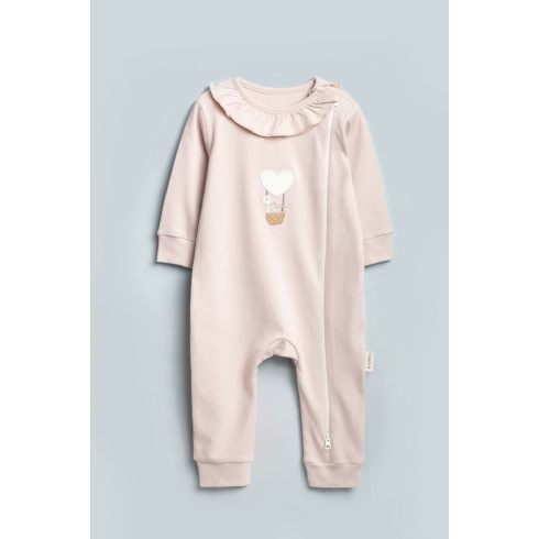 Hímzett rugdalózó bézs színben