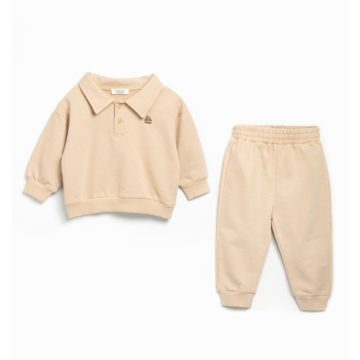 Hímzett fiú szett bézs