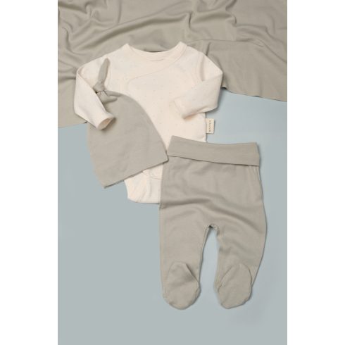 Újszülött 3 részes baba szett, világoszöld