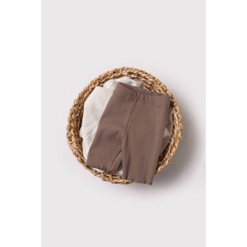 Kislány rövid leggings, sötétbarna